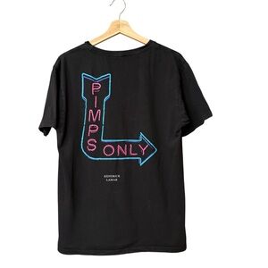 Kendrick Lamar x TDE Pimps Only Neon Sign Medium T-Shirt Authentic 2016 Tee